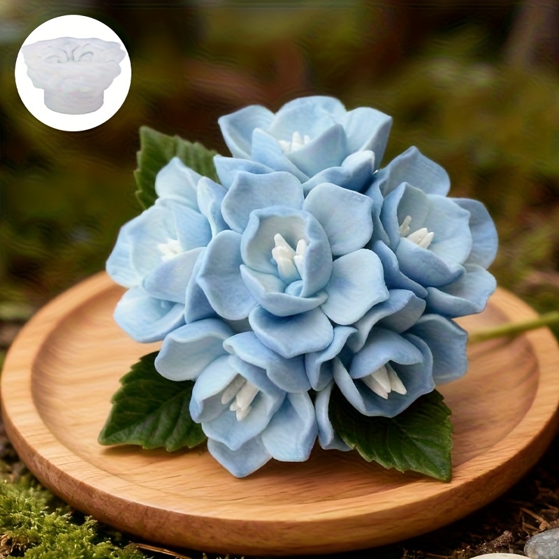 Candle Making Tools - 1 Hydrangea Candle Silicone Mold，Suitable for