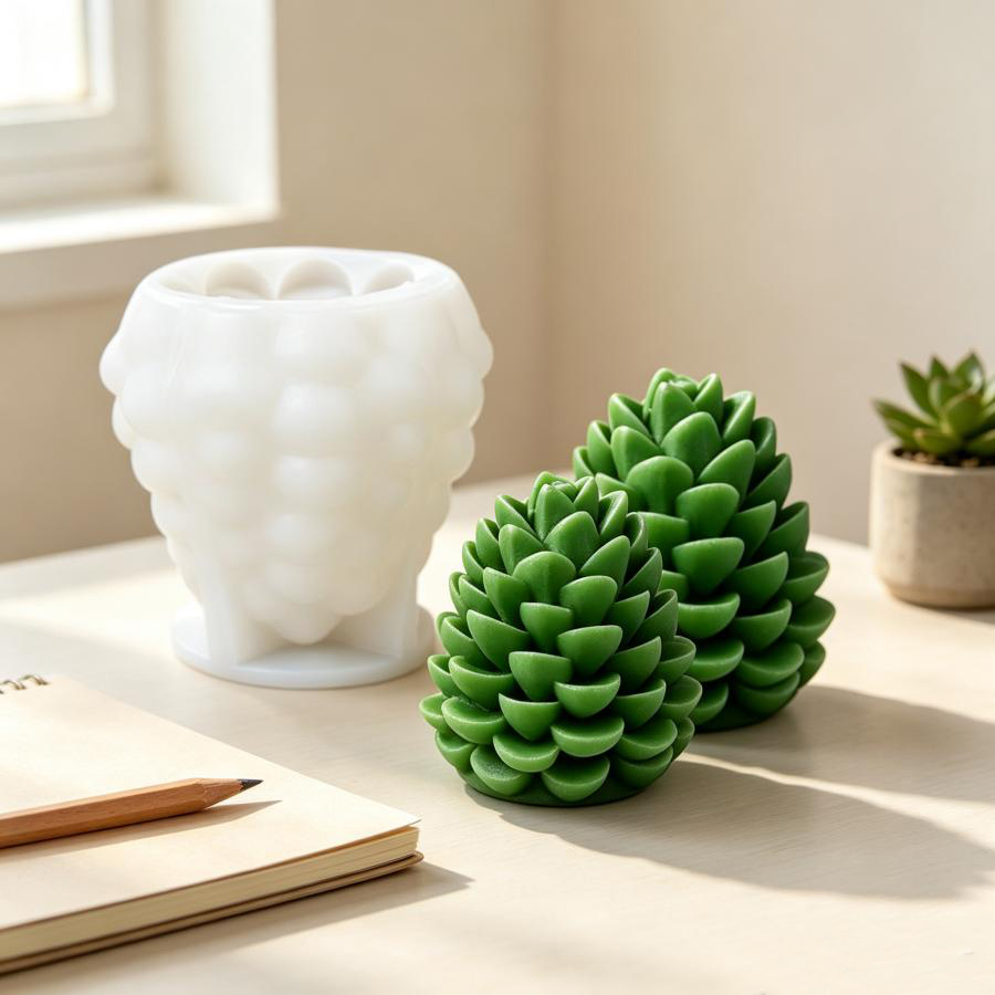 Candle Making Books For Beginners - 3D Pinecone Silicone Candle Mold, Christmas