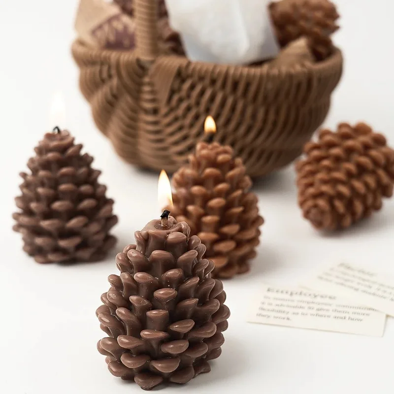 DIY 3D Pine Cone Silicone Cand - Candle Making Books For Beginners 评论和价格