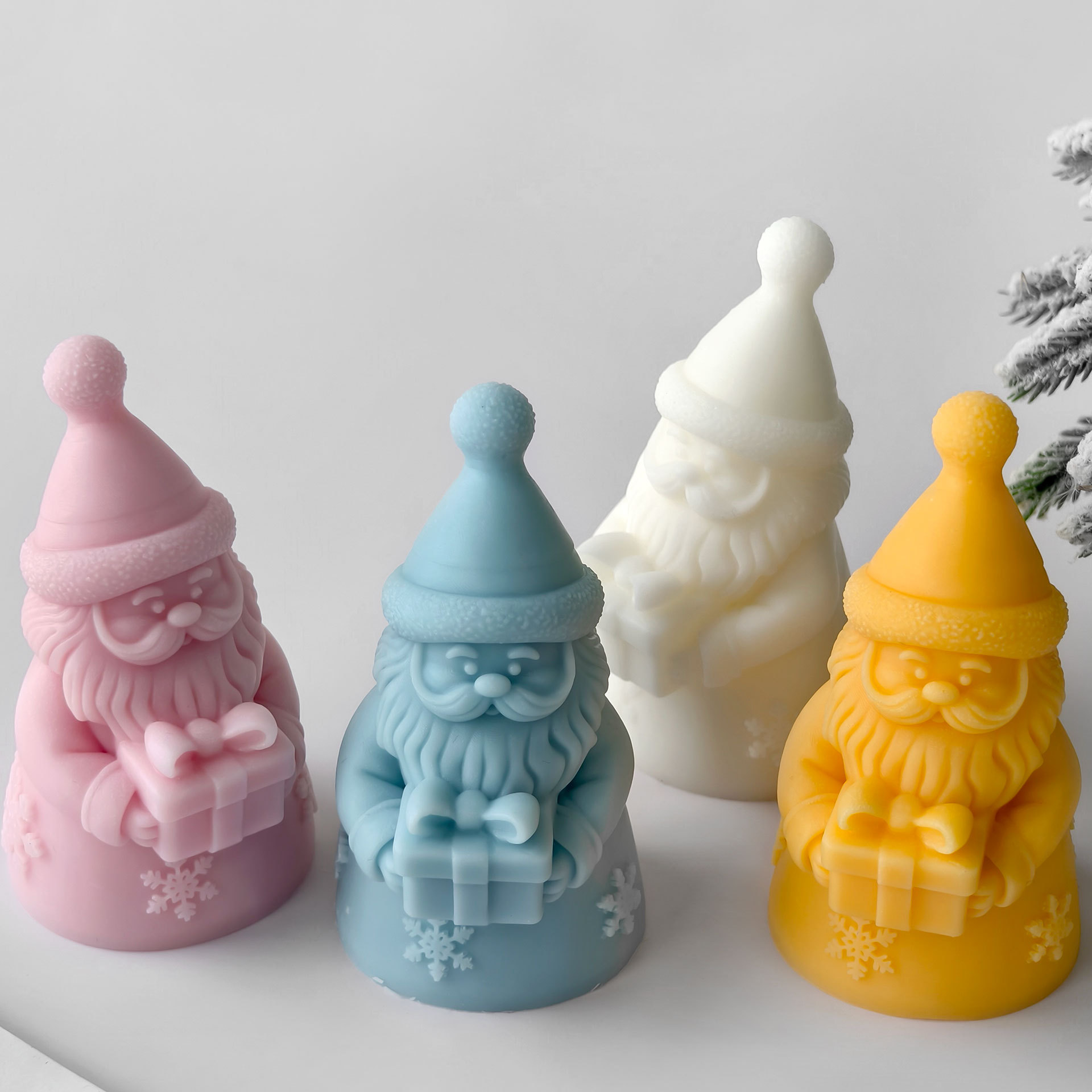 Santa Claus Gift Box Silicone  - Kraft Box Candle 评论和价格