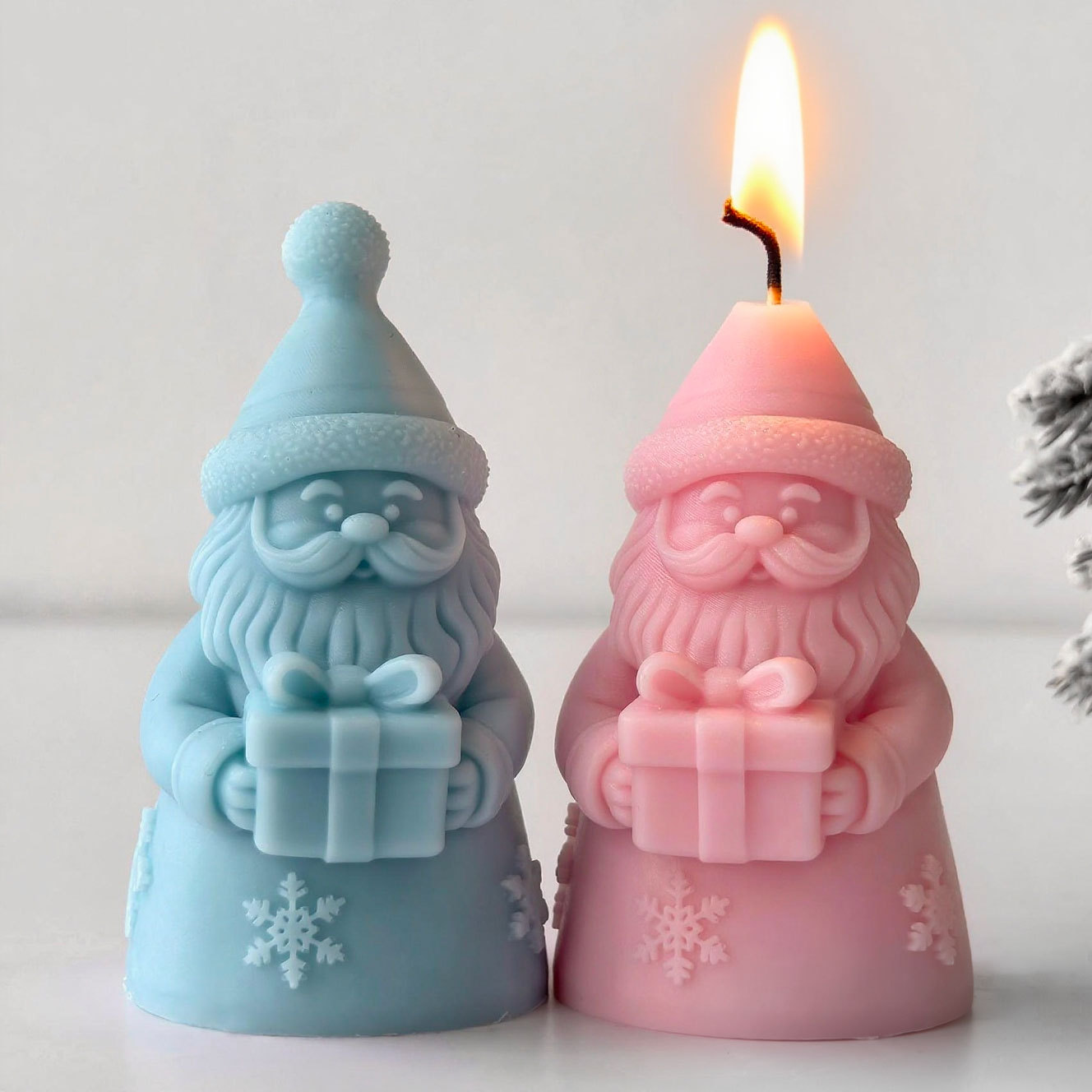Santa Claus Gift Box Silicone  - Kraft Box Candle 评论和价格