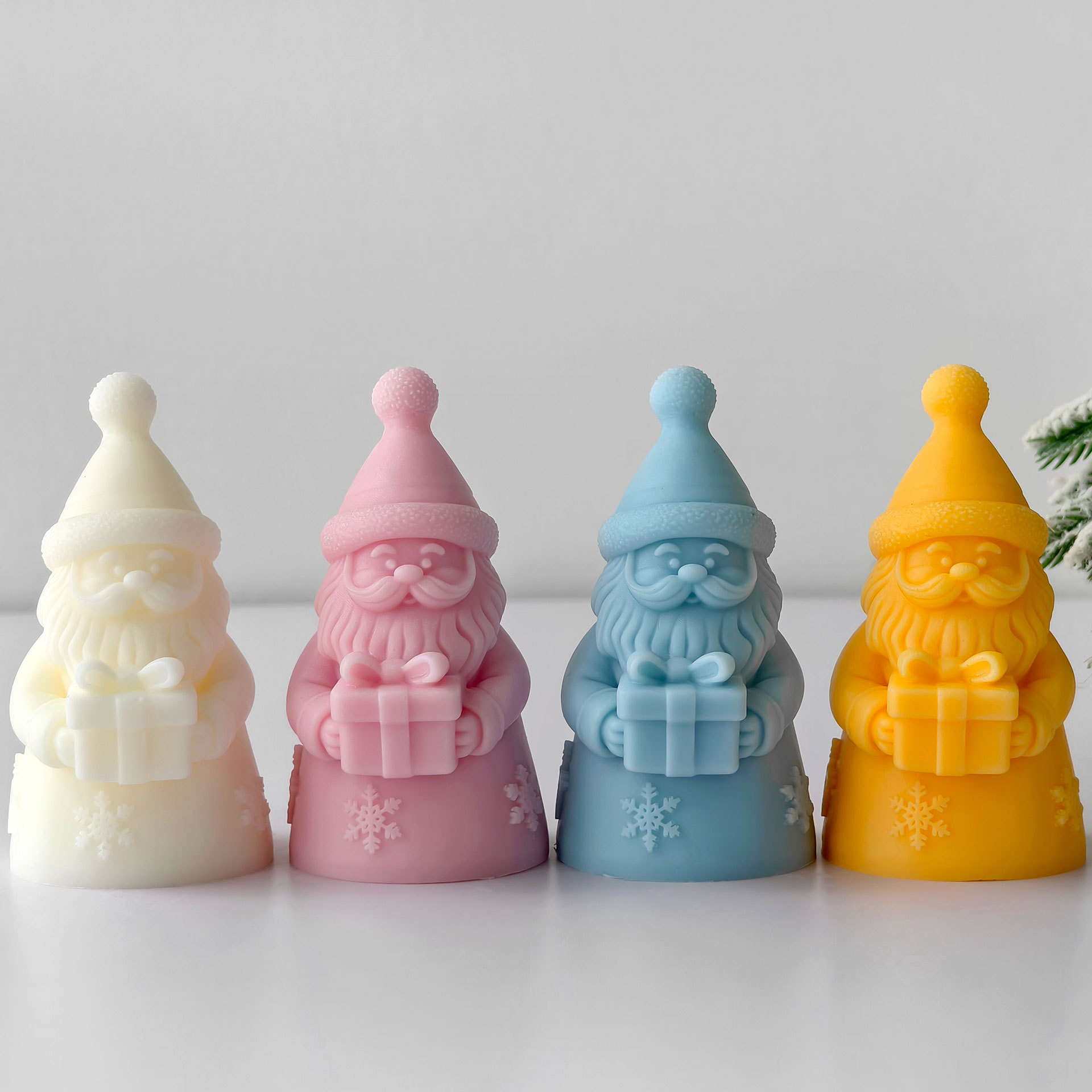 Santa Claus Gift Box Silicone  - Kraft Box Candle 评论和价格