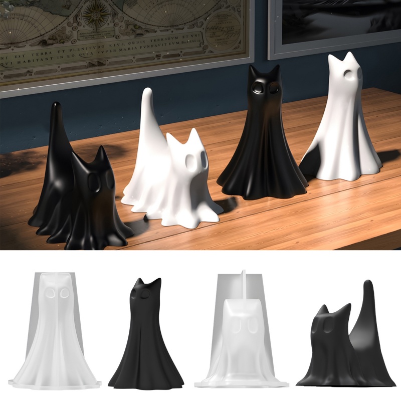 Ghost Cat Halloween Desktop Or - Candle Making Tools 评论和价格