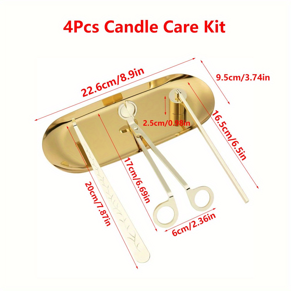 4pcs/set Luxury Candle Care Ki - Candle Making Tools 评论和价格