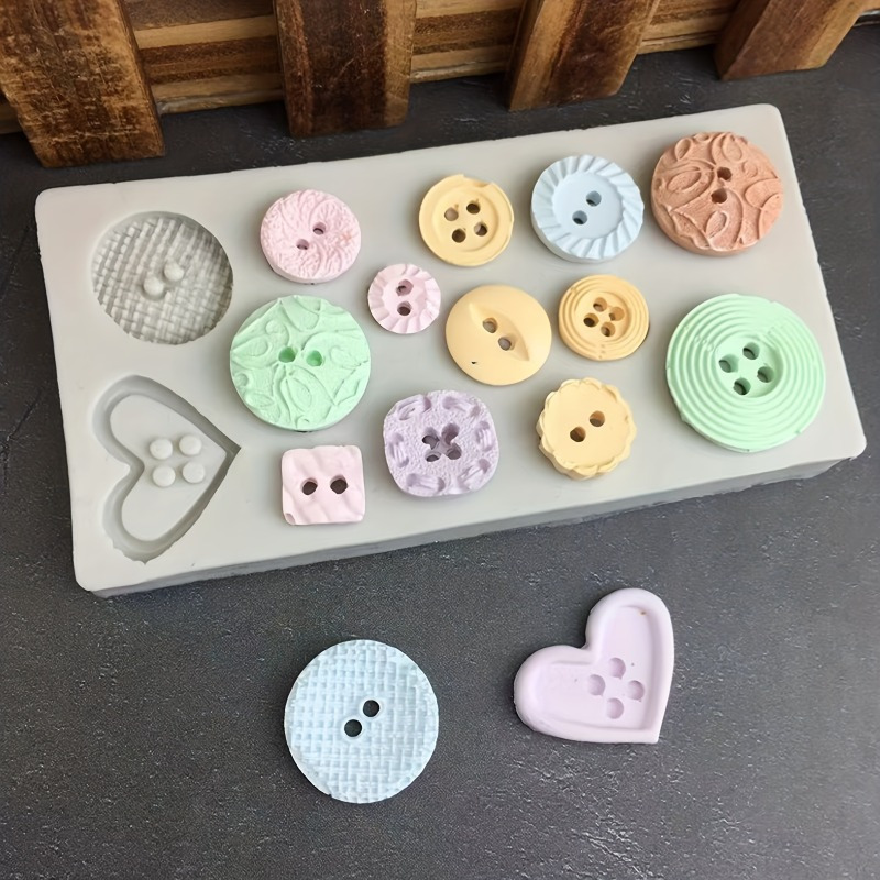Buttons Shape Silicone Mold Si - Candle Making Tools 评论和价格