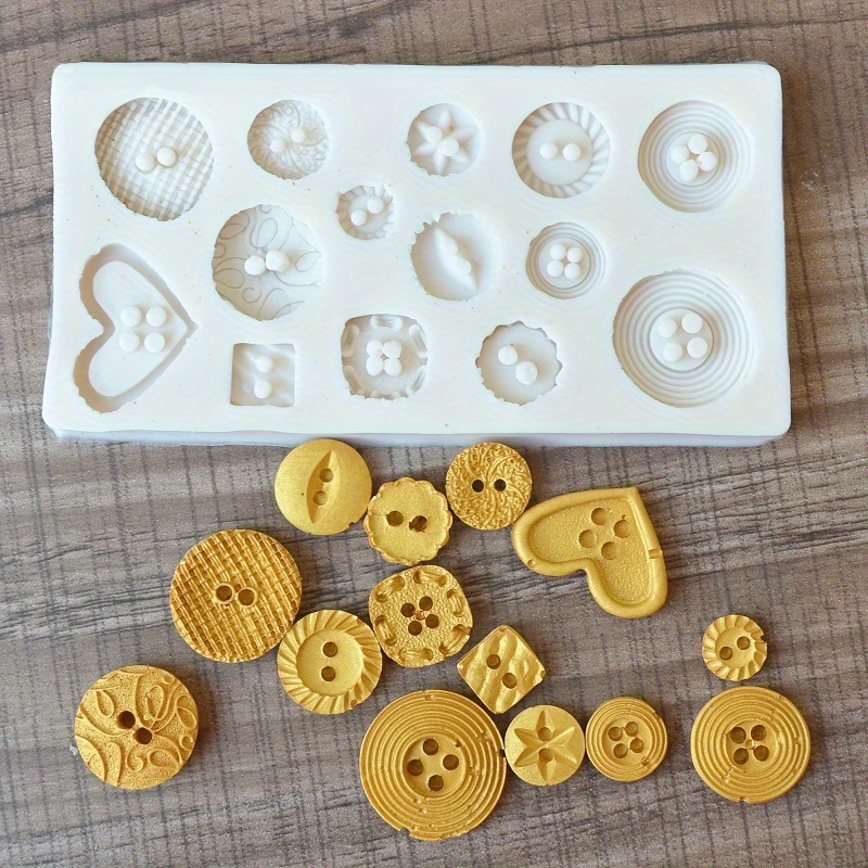 Buttons Shape Silicone Mold Si - Candle Making Tools 评论和价格