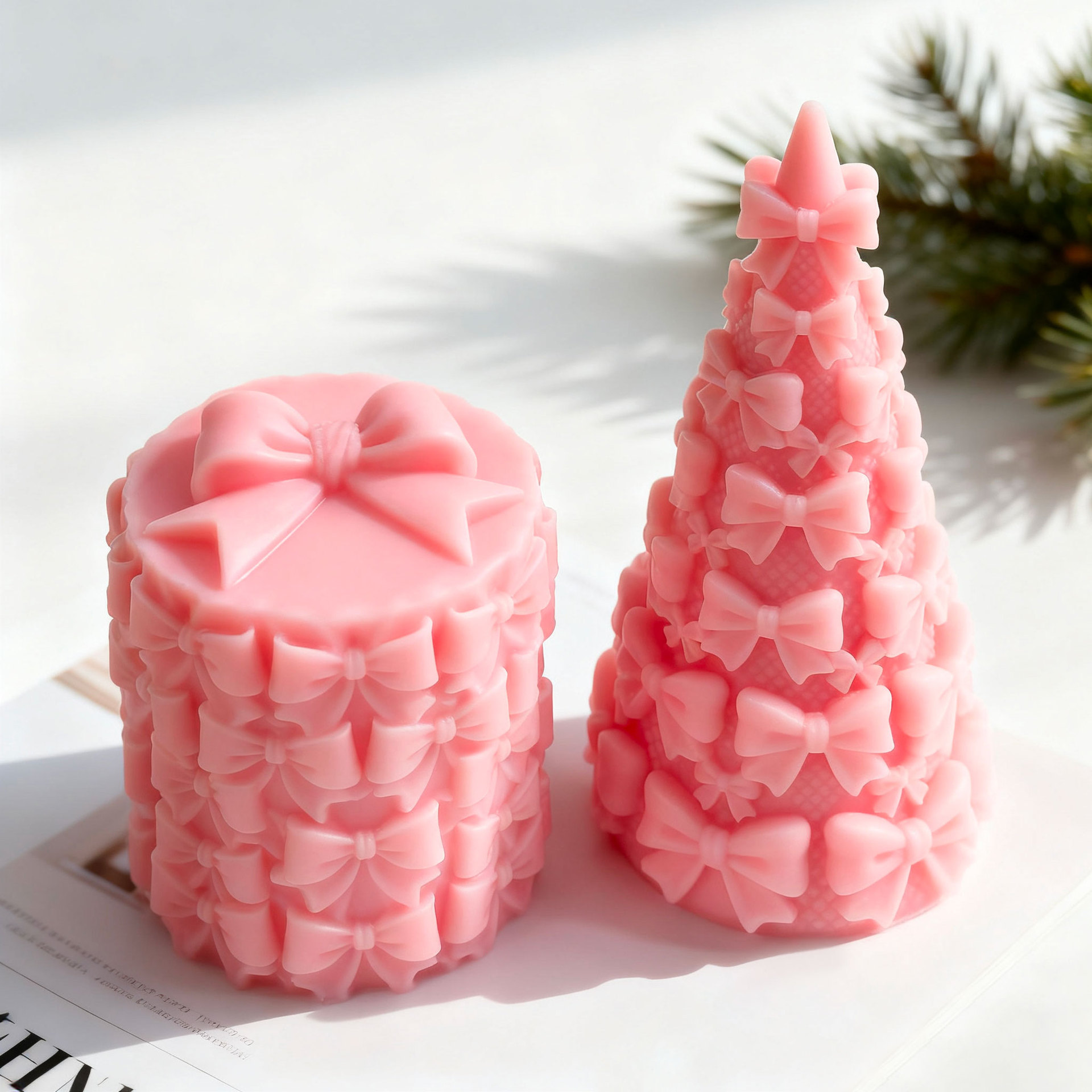 3D Bow Tie Christmas Tree Gift - Kraft Box Candle 评论和价格