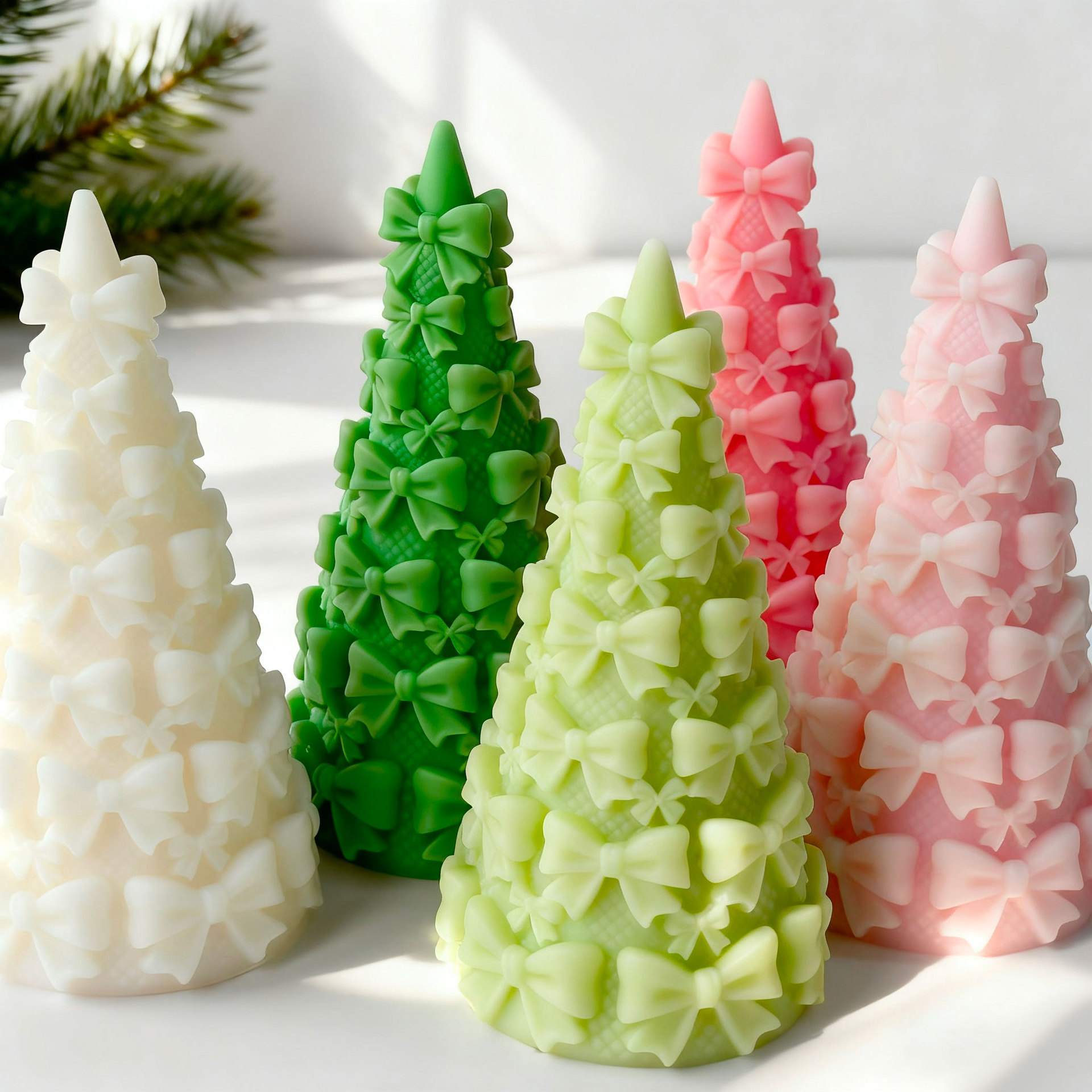 3D Bow Tie Christmas Tree Gift - Kraft Box Candle 评论和价格