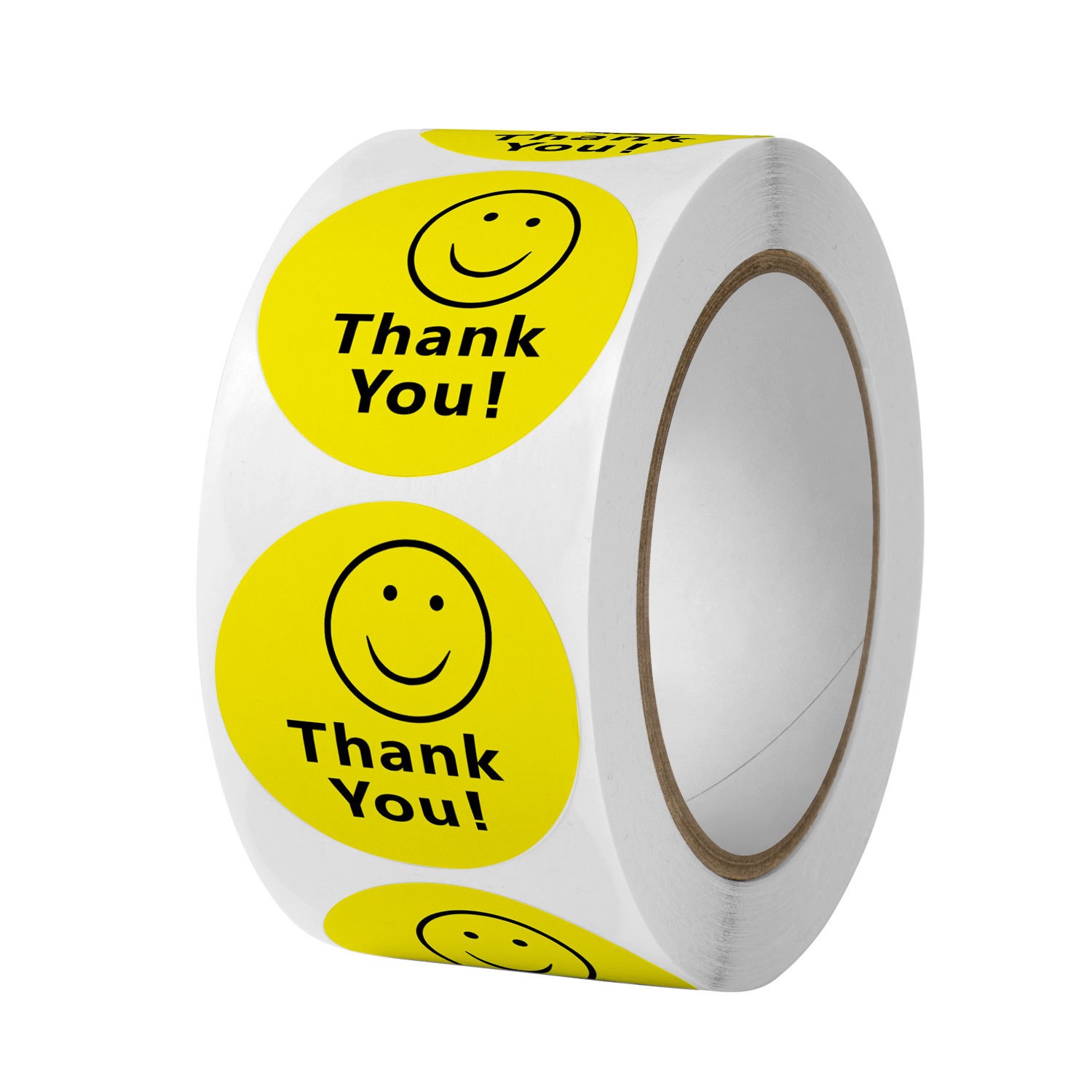 Smile Thank You Stickers,Yello - Label Sticker Round 评论和价格
