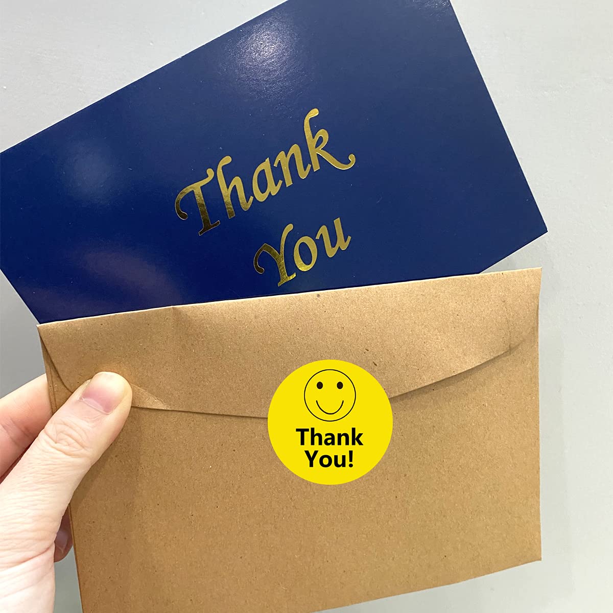 Smile Thank You Stickers,Yello - Label Sticker Round 评论和价格