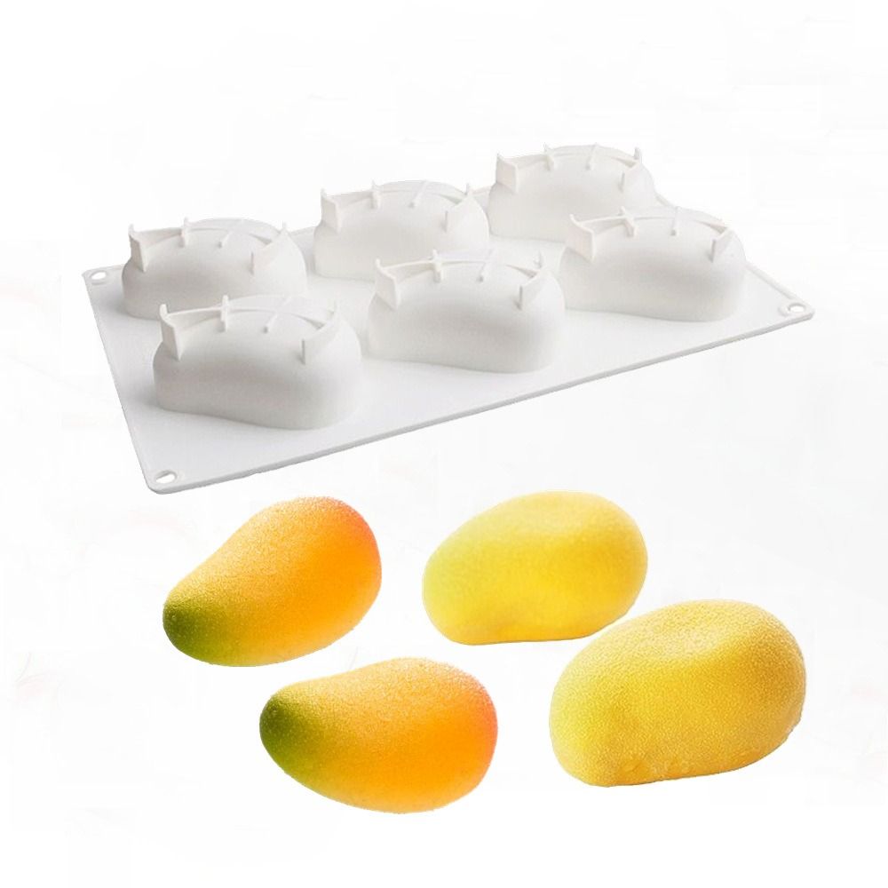 6 Cavity Mango Shaped Cake Mol - Candle Making Tools 评论和价格