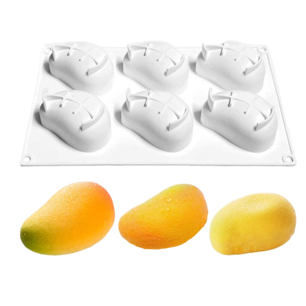 6 Cavity Mango Shaped Cake Mol - Candle Making Tools 评论和价格