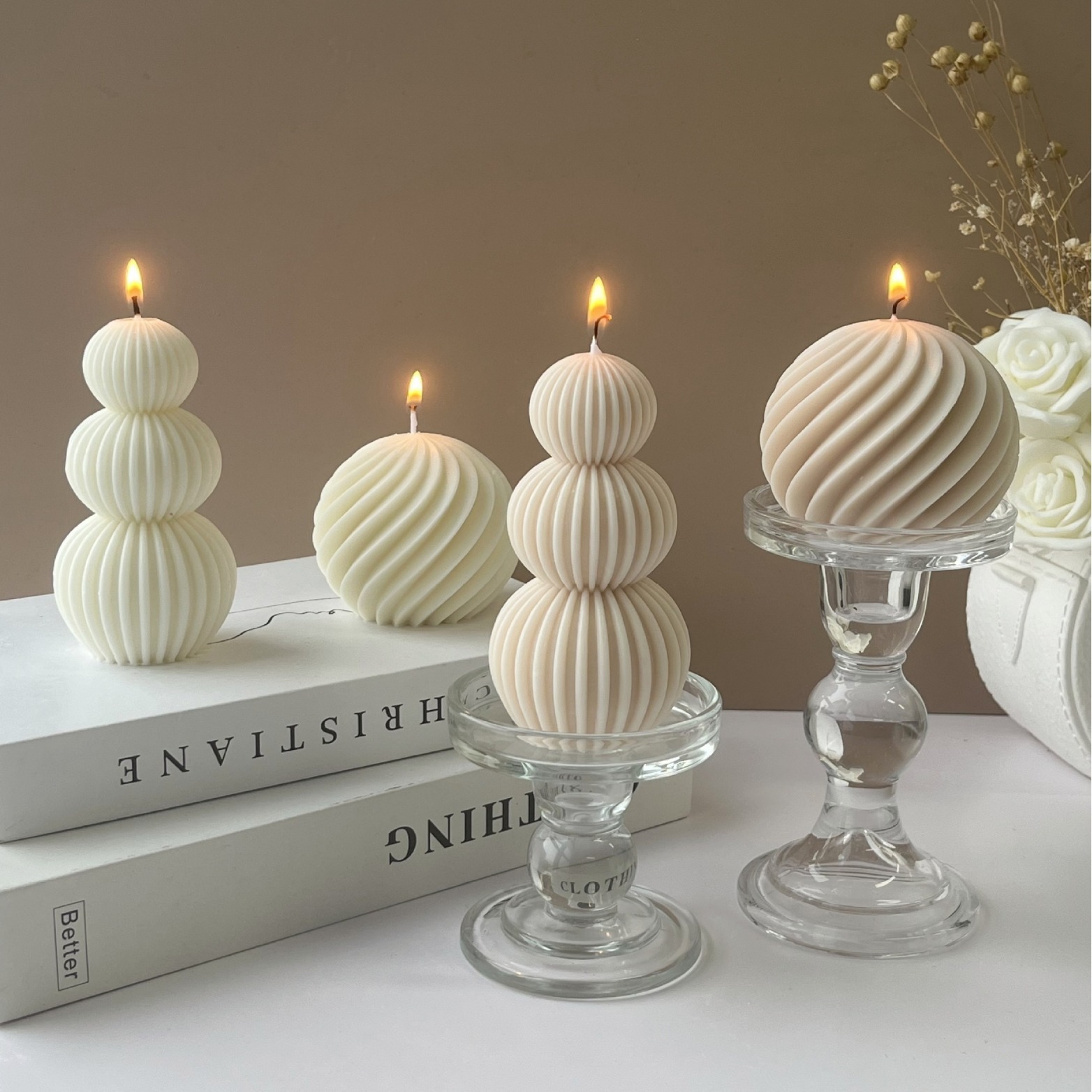 Round Pillar Silicone Candle M - Candle Making Books For Beginners 评论和价格