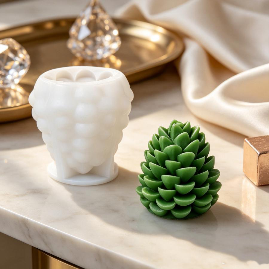3D Pinecone Silicone Candle Mo - Candle Making Books For Beginners 评论和价格