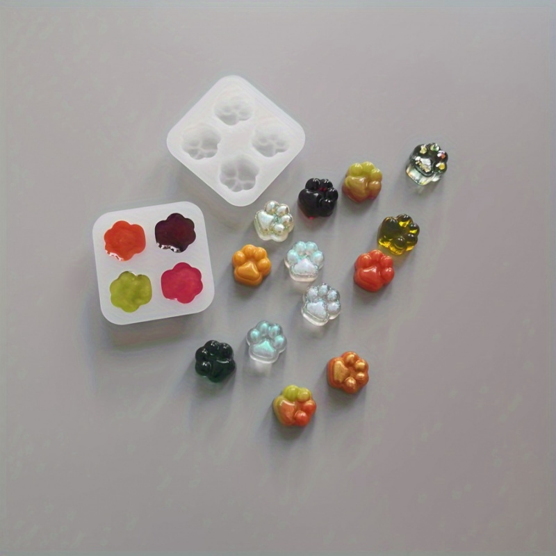 1Cat Paw Pattern Silicone Mold - Candle Making Tools 评论和价格