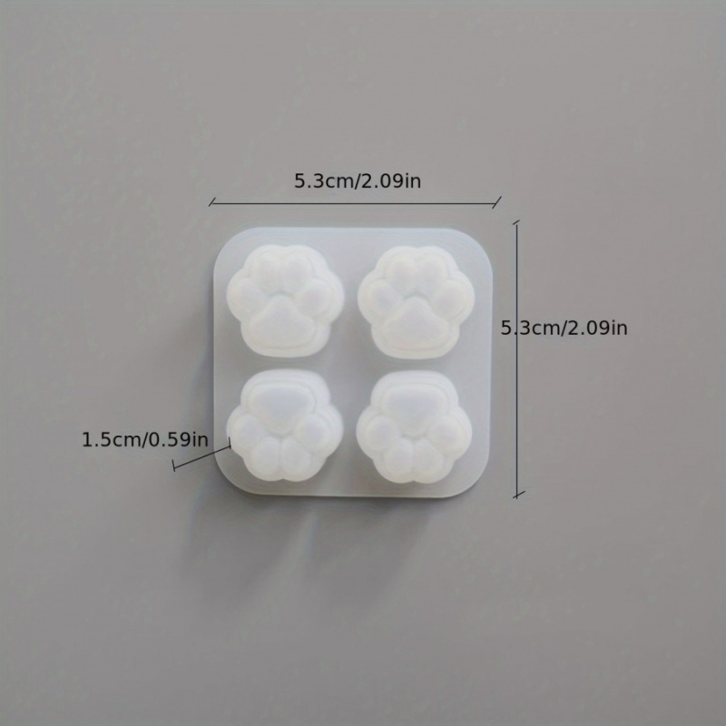 1Cat Paw Pattern Silicone Mold - Candle Making Tools 评论和价格