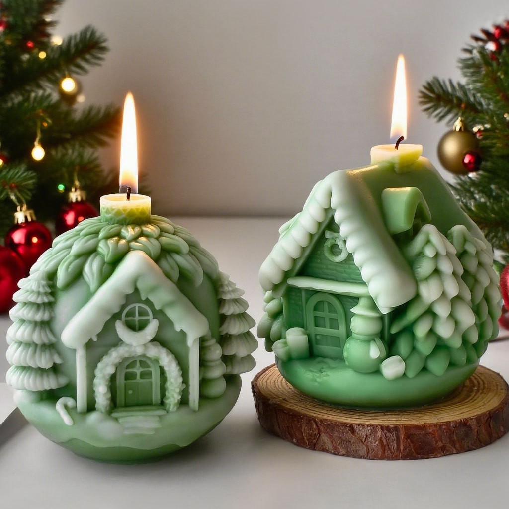 DIY Christmas Tree House Silic - Candle Making Books For Beginners 评论和价格