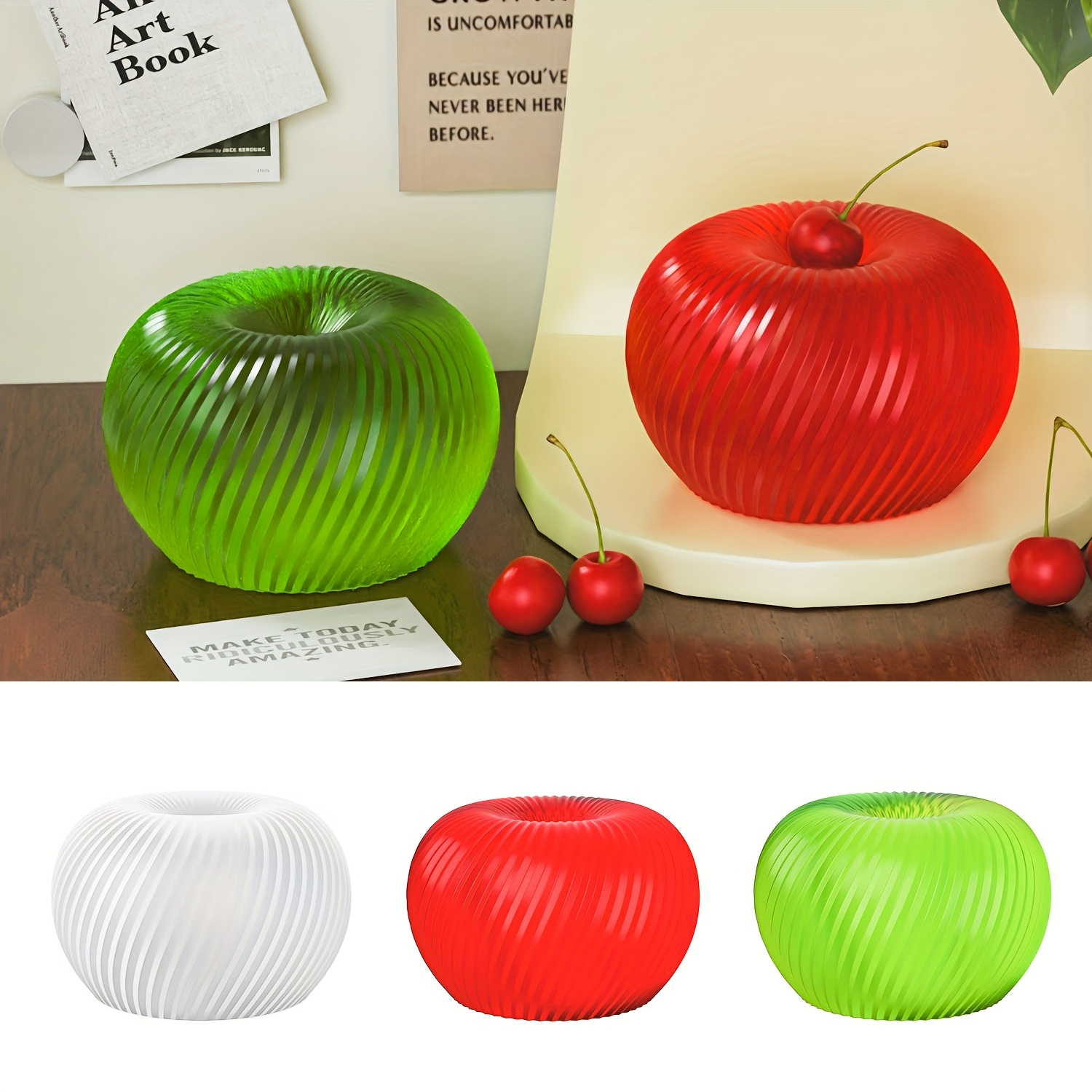 A trendy red apple silicone mo - Candle Making Tools 评论和价格