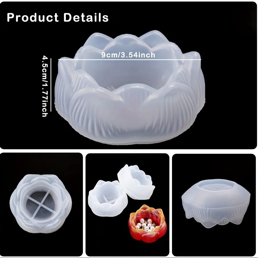 1pc DIY Lotus Flower Silicone  - Kraft Box Candle 评论和价格