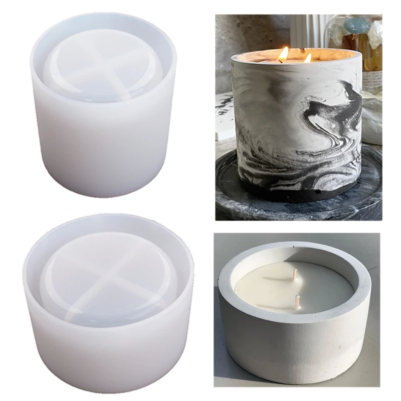 3 Sizes Round Cement Concrete  - Kraft Box Candle 评论和价格