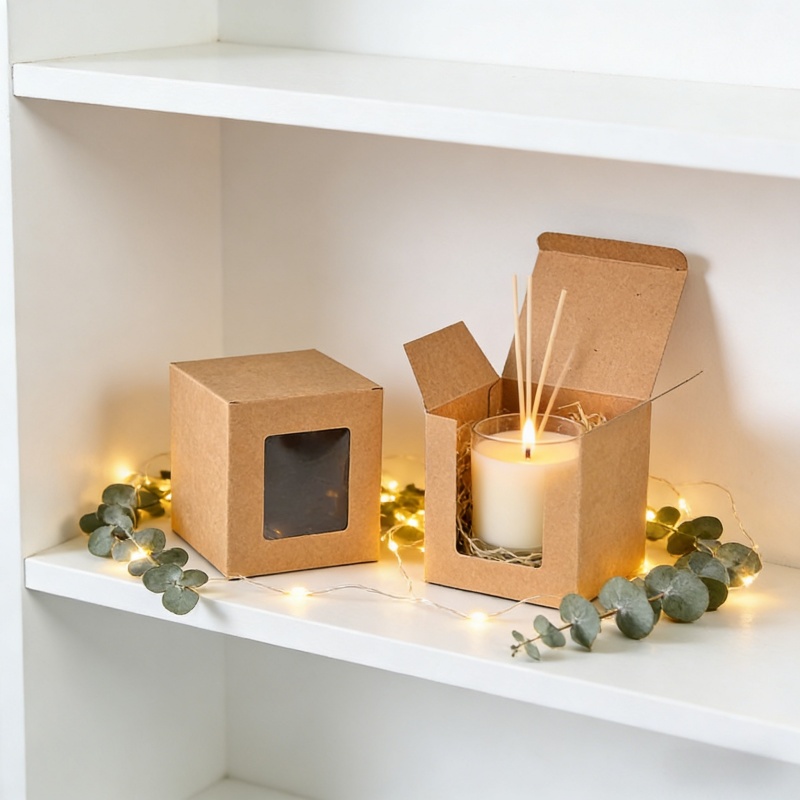 Brown Kraft Paper Boxes with P - Kraft Box Candle 评论和价格